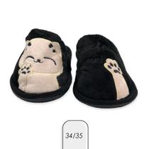 Pantufa Gatinho Infantil Preto