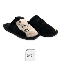 Pantufa Gatinho Quentinho fofinho Infantil para casa quarto frio conforto Preto Tam. 30/31 Pantufa Gatinho Quentinho fofinho Infantil para casa quarto frio conforto Preto Tam. 30/31