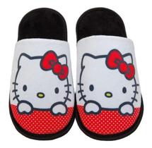 Pantufa Hello Kitty - Branco, Vermelho, Branco - 29X30