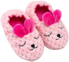 Pantufa Infantil Antiderrapante Menina Coelha Pelo Inverno