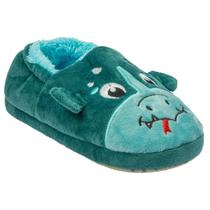 Pantufa Infantil Antiderrapante Menino Verde Dragão Pimpolho