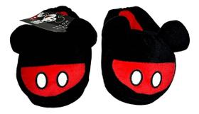 Pantufa Infantil De Pelúcia 3d Símbolo Personagem Mickey Mouse Inverno Disney Tamanho 32/33