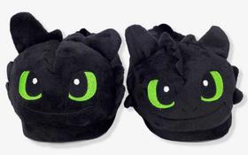 Pantufa Infantil Disney Banguela furia da noite Licenciada Tamanho: 29/32Cor:Preta