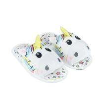 Pantufa Infantil Feminina Chinelo Unicórnio Sola Antiderrapante Sandália Quentinha Menina