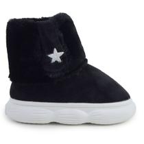 Pantufa Infantil Feminina Specht Bota Plush Preta - 950