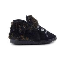 Pantufa Infantil Feminina Specht Gato Pele Plush Preto - 602