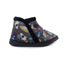 Pantufa Infantil Masculina Specht Nervura Foguete Cinza 603