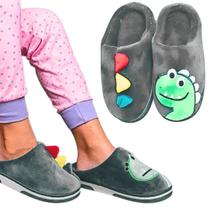 Pantufa Infantil Pelúcia Dinossauro Chinelo Antiderrapante Pantufa Infantil Pelúcia Dinossauro Chinelo Antiderrapante
