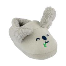 Pantufa infantil pimpolho antiderrapante coala cinza