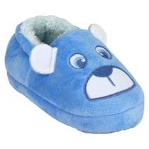 Pantufa infantil pimpolho antiderrapante urso azul