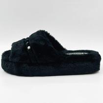 Pantufa Katurê Slide Flatform Slide em Fleece com Pérolas Feminina Pantufa Katurê Slide Flatform Slide em Fleece com Pérolas Feminina