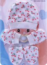 Pantufa, Luva e Touca - Kit Maternidade - Moda Bebê