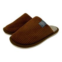 Pantufa Masculina Adulto Listrada Chinelo Pantufa Antiderrapante Peluciada Com Forro Interno