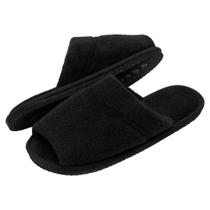Pantufa Masculina Atoalhada Sola Plana - Preto - 39/40 Pantufa Masculina Atoalhada Sola Plana - Preto - 39/40