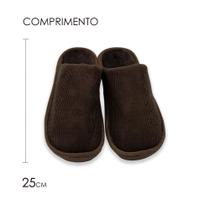 Pantufa Masculina Chinelo de Dormir Para Quarto Lisa Básica Frio E Inverno