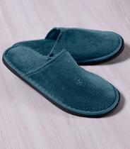 Pantufa Masculina Em Plush Bene Casa Azul