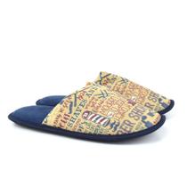 Pantufa Masculina Europa Chinelo Barber Marinho- 856