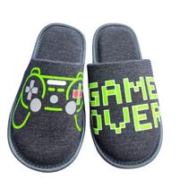 Pantufa Masculina Gamer Brilha no Escuro do 25 ao 44 algodão Pantufa Masculina Gamer Brilha no Escuro do 25 ao 44 algodão