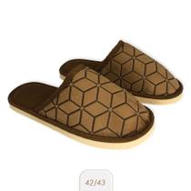 Pantufa Masculina Macia Estampada Marrom 42/43 - Redstar