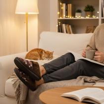 Pantufa Masculina Xadrez Marrom Tamanho 40/41 Confortável Antiderrapante Quente - Red Star Pantufa Masculina Xadrez Marrom Tamanho 40/41 Confortável Antiderrapante Quente - Red Star