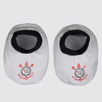 Pantufa Meia Malha Infantil Corinthians