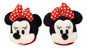 Pantufa Minnie 3d Solado De Borracha Pelucia Disney Oficial