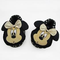 Pantufa Minnie Fechada Preta Disney Nº 35/37 Pantufa Minnie Fechada Preta Disney Nº 35/37