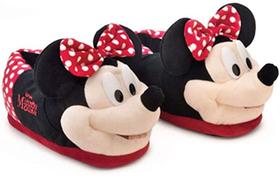 Pantufa Minnie Mouse 3d Solado de Borracha 36-38