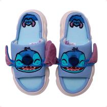 Pantufa Nuvem Stitch Azul Tamanho 39-41 Disney Oficial