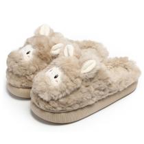 Pantufa Ovelha Veludo Chinelo Pelúcia Macia Conforto Premium