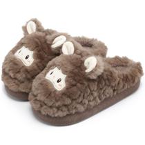Pantufa Ovelha Veludo Chinelo Pelúcia Macia Conforto Premium