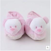 Pantufa Para Bebê Atoalhada Zip Toys Urso Rosa P