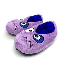 Pantufa Pelúcia Infantil Monster Lilás Divertido Criança - Cortex