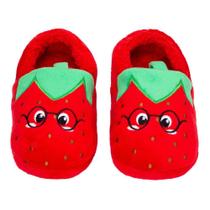 Pantufa Play Infantil Vermelho Morango Feminina Pimpolho