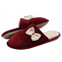 Pantufa PUFF Flex Anatômica Plush com Unifloc - Bordo - 35/36