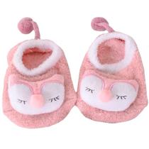 Pantufa Sapatilha Bebê Plush 100% Poliéster Antiderrapante Pantufa Sapatilha Bebê Plush 100% Poliéster Antiderrapante