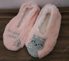 Pantufa Sapatilha Feminina Gatinho Com Sola Antiderrapante - Fênix