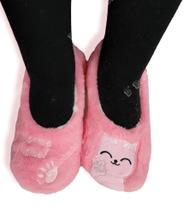 Pantufa Sapatilha Feminina Gatinho Com Sola Antiderrapante
