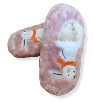 Pantufa Sapatilha Menina Coelho Pelinho Antiderrapante