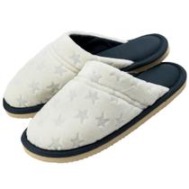 Pantufa Sola Plana Em Plush Estrela Com Ultrasoft - Chumbo - 37/38 Pantufa Sola Plana Em Plush Estrela Com Ultrasoft - Chumbo - 37/38