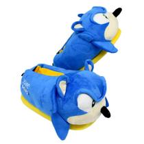 Pantufa Sonic Speed Ouriço Azul 3D Calçado Adulto Unissex Oficial Sega - Zona Criativa