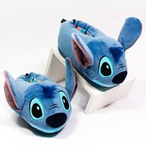 Pantufa Stitch Com Solado Emborrachado Adulto Infantil 3D