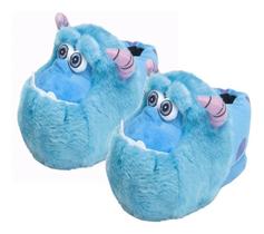 Pantufa Sulley 3d solado de borracha pelucia oficial disney