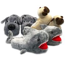Pantufa Tam. Único 36-41 Tubarão Dog Beagle Cachorro Pug