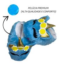 Pantufa Unicórnio Azul