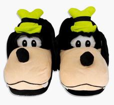 Pantufa Unissex adulto Disney Pateta licenciada Tamanho: 33/35Cor:Preta