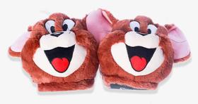 Pantufa Unissex adulto Tom & Jerry - Jerry licenciada Tamanho: 33/35Cor:Marrom Pantufa Unissex adulto Tom & Jerry - Jerry licenciada Tamanho: 33/35Cor:Marrom