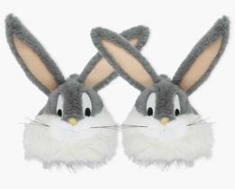 Pantufa Unissex adulto Warner Pernalonga licenciada Tamanho: 33/35Cor:Cinza Pantufa Unissex adulto Warner Pernalonga licenciada Tamanho: 33/35Cor:Cinza
