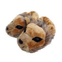 Pantufa Unissex Leão 3D Antiderrapante Europa Ref.524