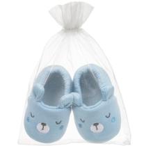 Pantufa urso azul 9 a 12 meses buba
